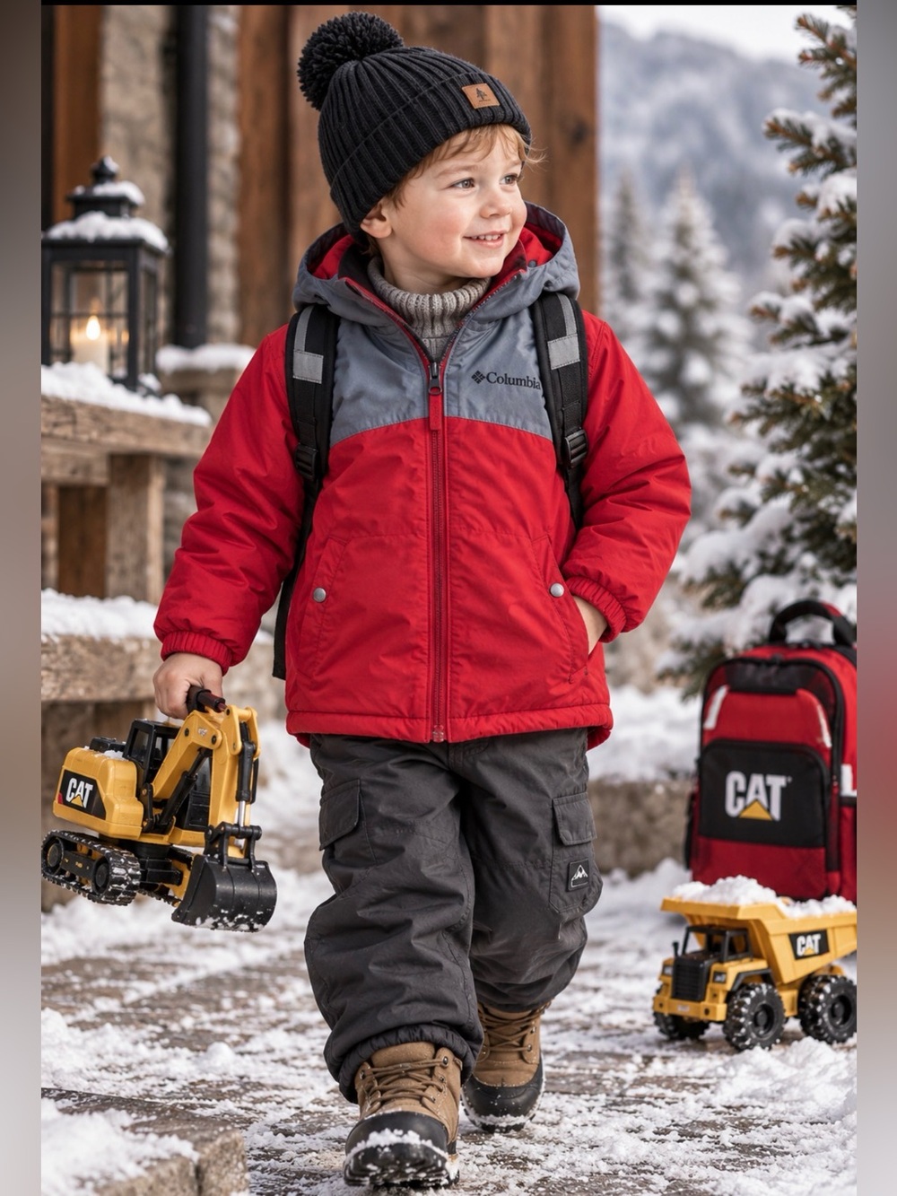 🔥Columbia Kids rain snow red hooded reversible waterproof coat sz XS PriceFirm